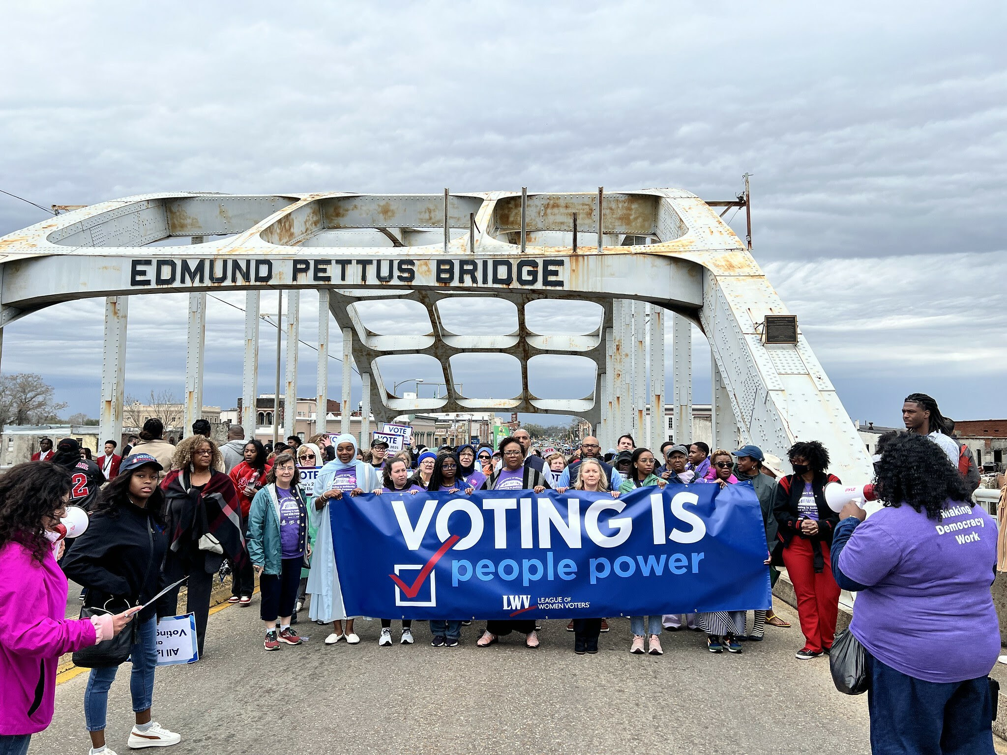 LWVUS crossing the Edmund Pettus bridge