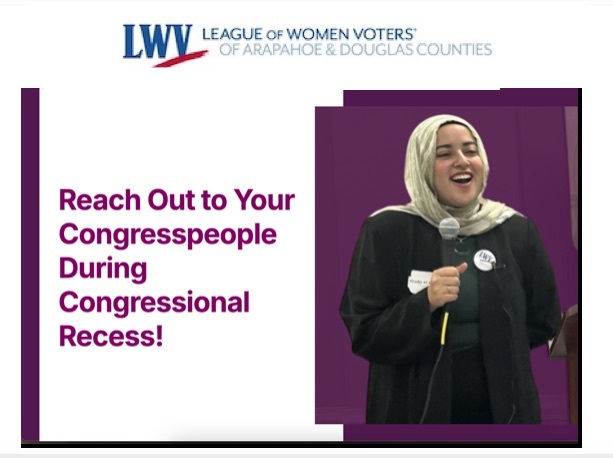 Contact Your Representatives During Recess