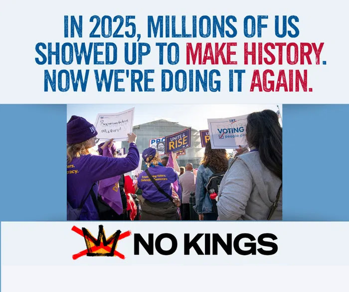 No Kings rallies logo