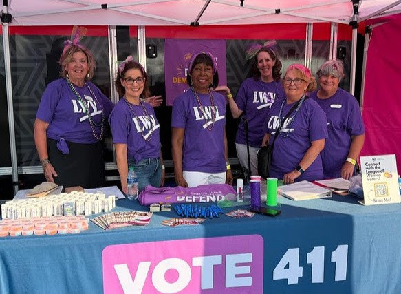 League of Women Voters VOTE411.org Election Information Table Volunteers