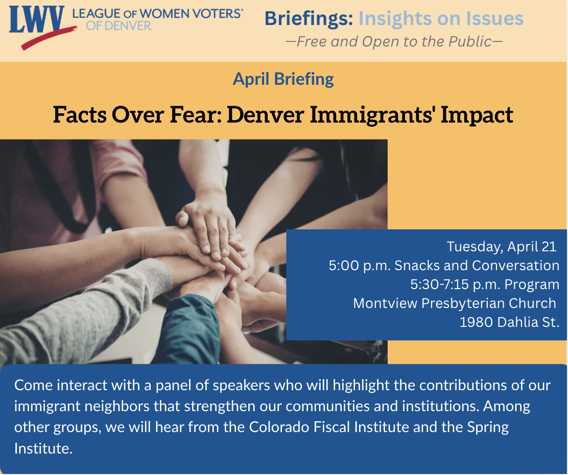 LWV Denver April 21, 2026 event