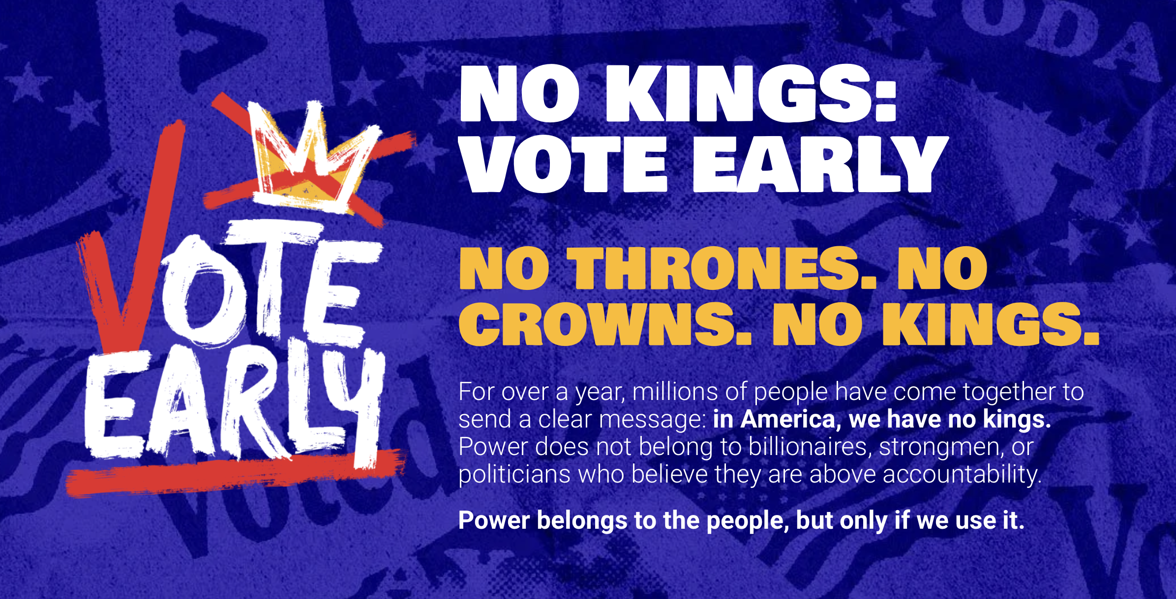 No Kings Vote Early Rallies Day