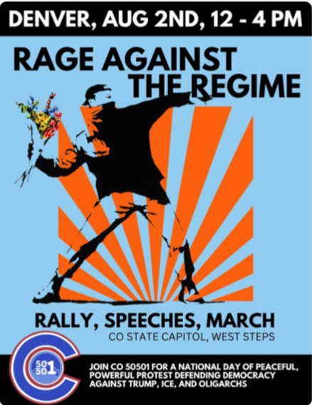 Featured Community Event: 50501 Rally at Colorado State Capitol Aug 2, 2025 event