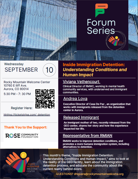 Rocky Mountain Welcome Center Forum September 10, 2025 event