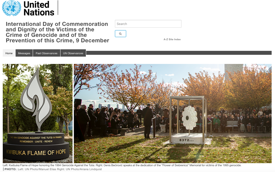 United Nations International Genocide Prevention Day website