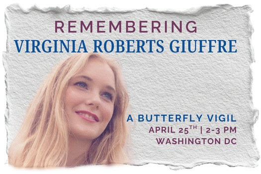 Featured Community Event: Women's March Virginia Giuffre Butterfly Vigil for Jeffrey Epstein Victims April 25, 2026 event