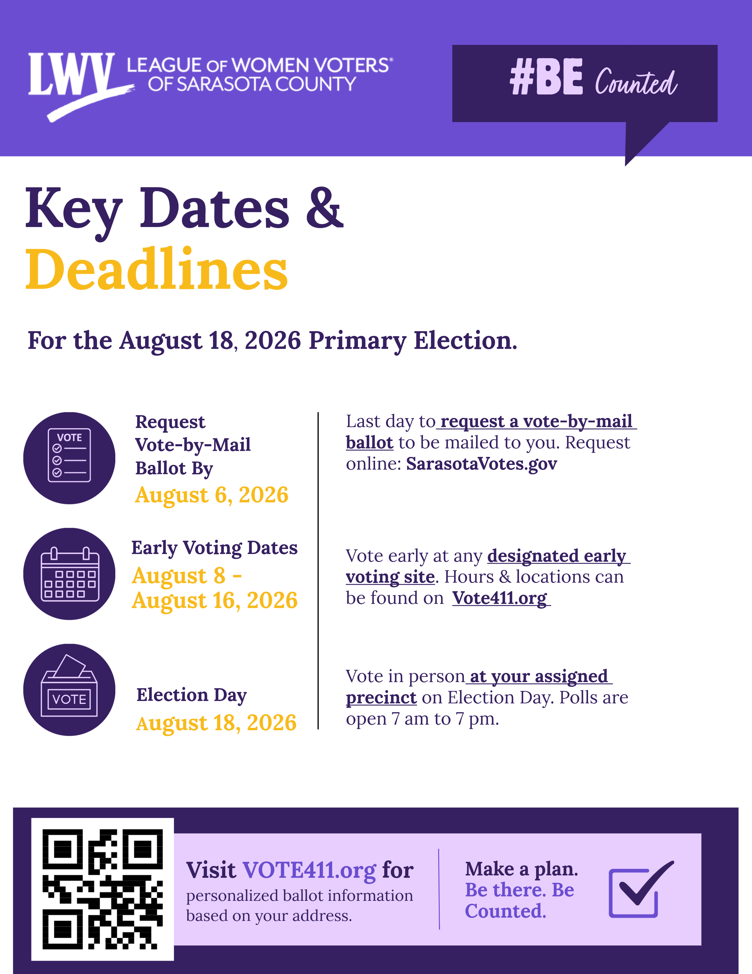 Amended Key Dates August Primary