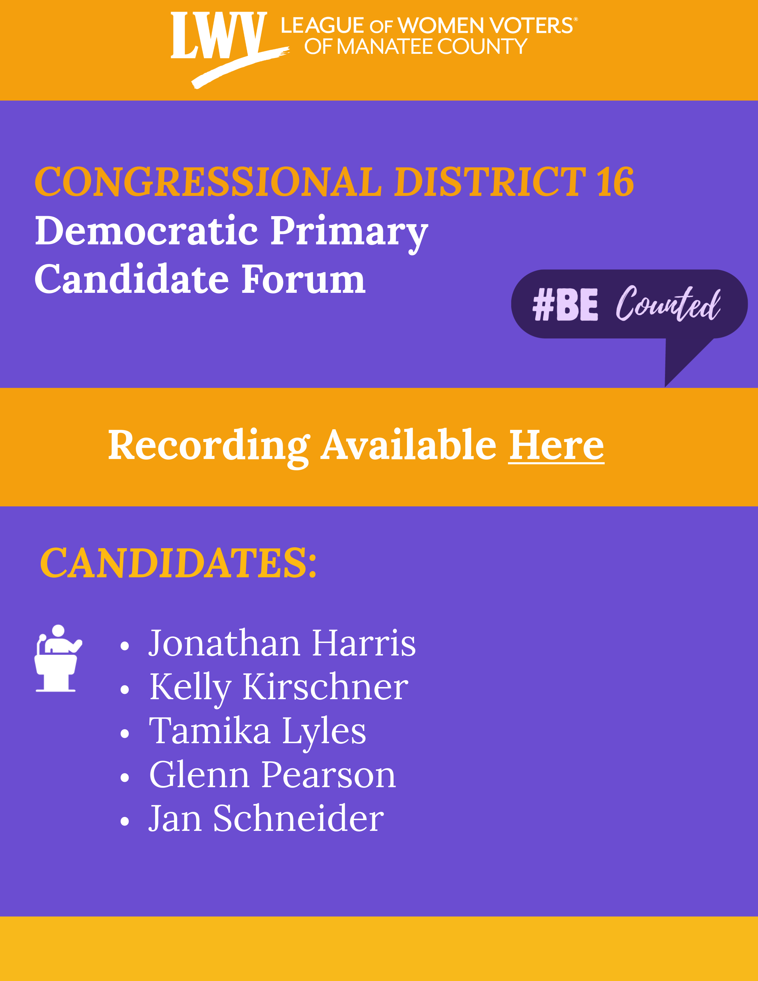 Dem District 16 Forum