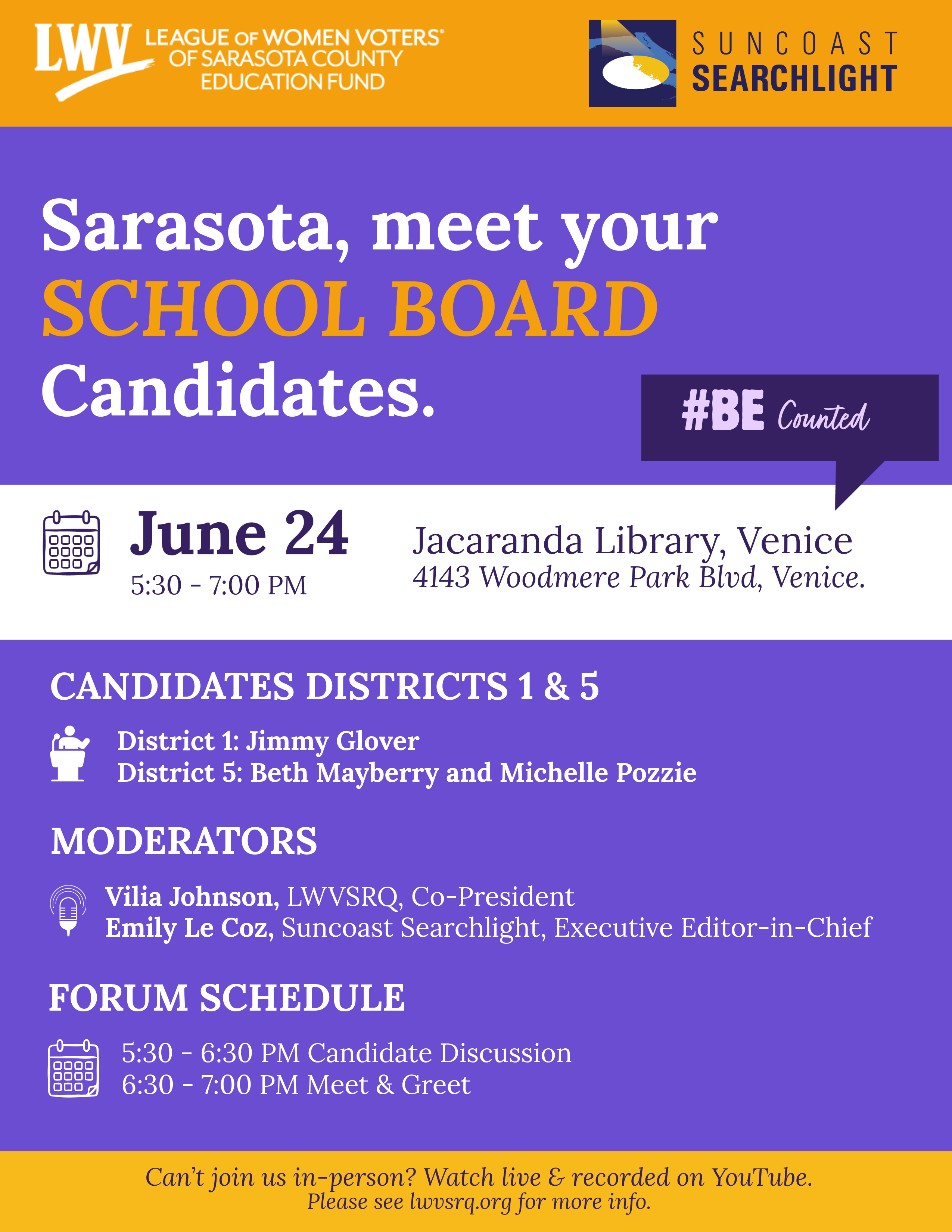 June 24th School Board forum