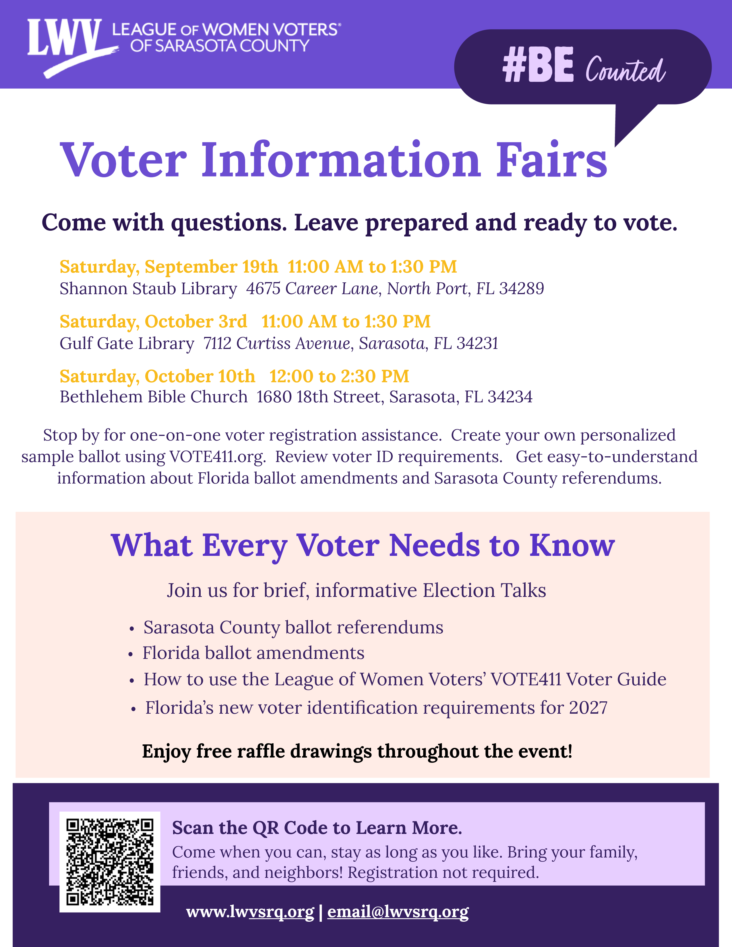Revised Generic Voter Information Fairs