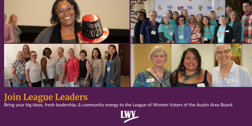 Four photos with smiling people 