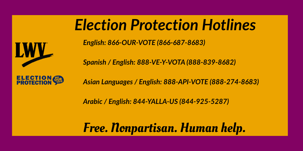 Election Protection hotline