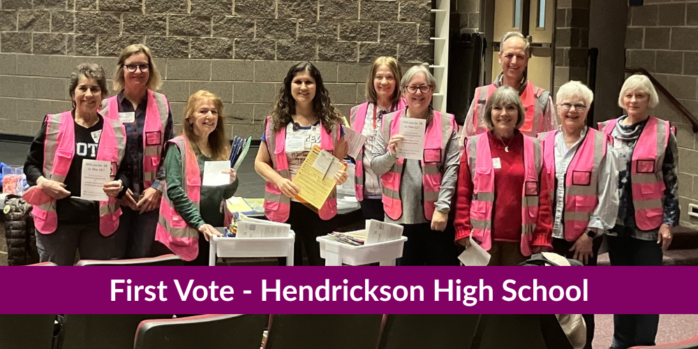 First Vote at Hendrickson High School
