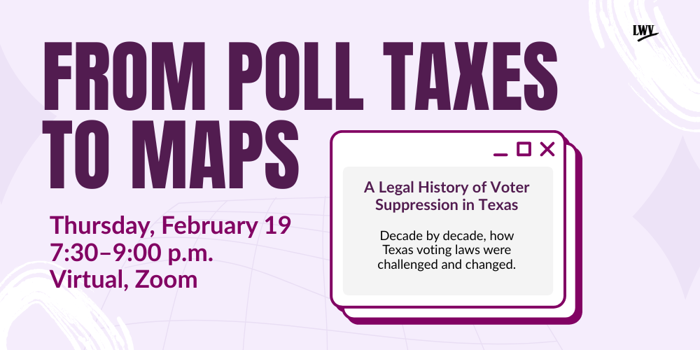 From Poll Taxes to Maps Event announcement