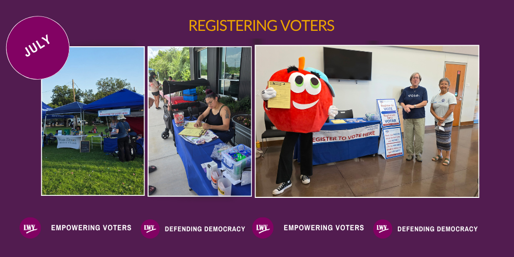 Registering voters in July