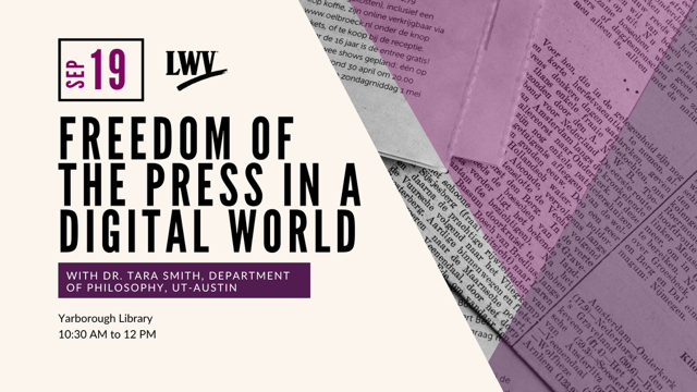 Freedom of the Press in a Digital World Banner