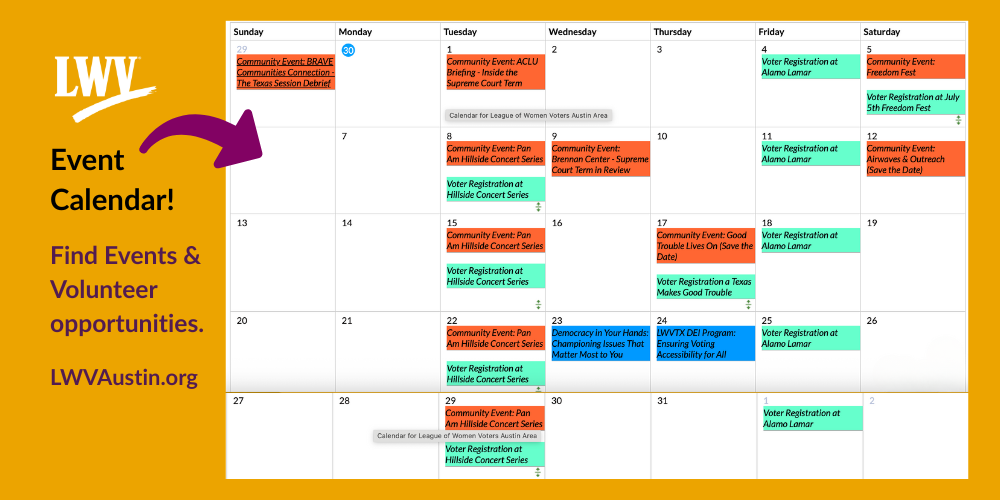 LWVAustin.org Event Calendar