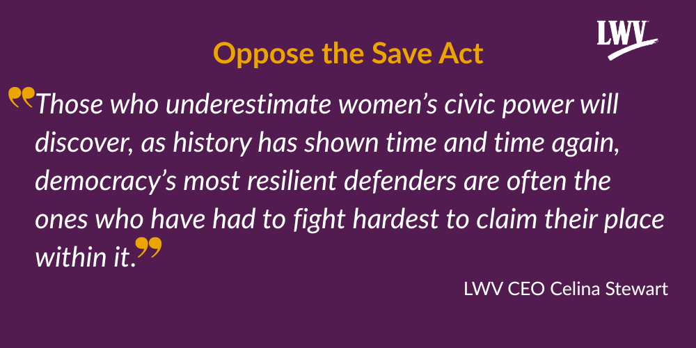 Oppose the Save Act quote