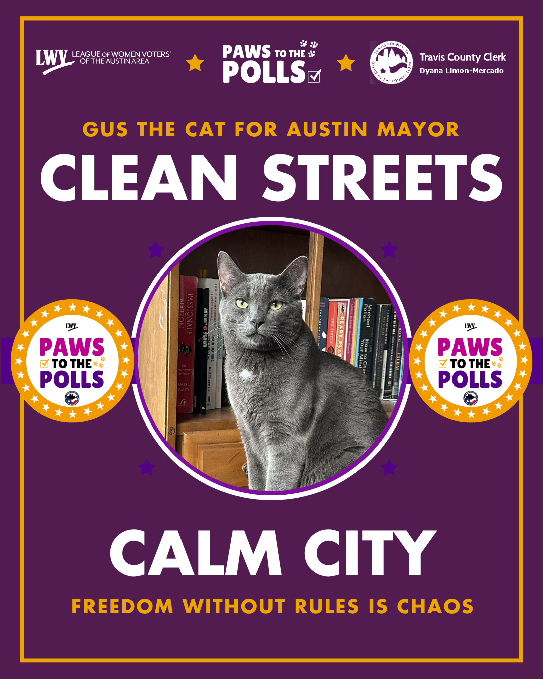 Gus the Cat Candidate Poster