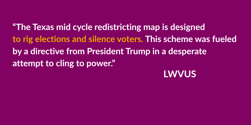 Redistricting quote LWVUS