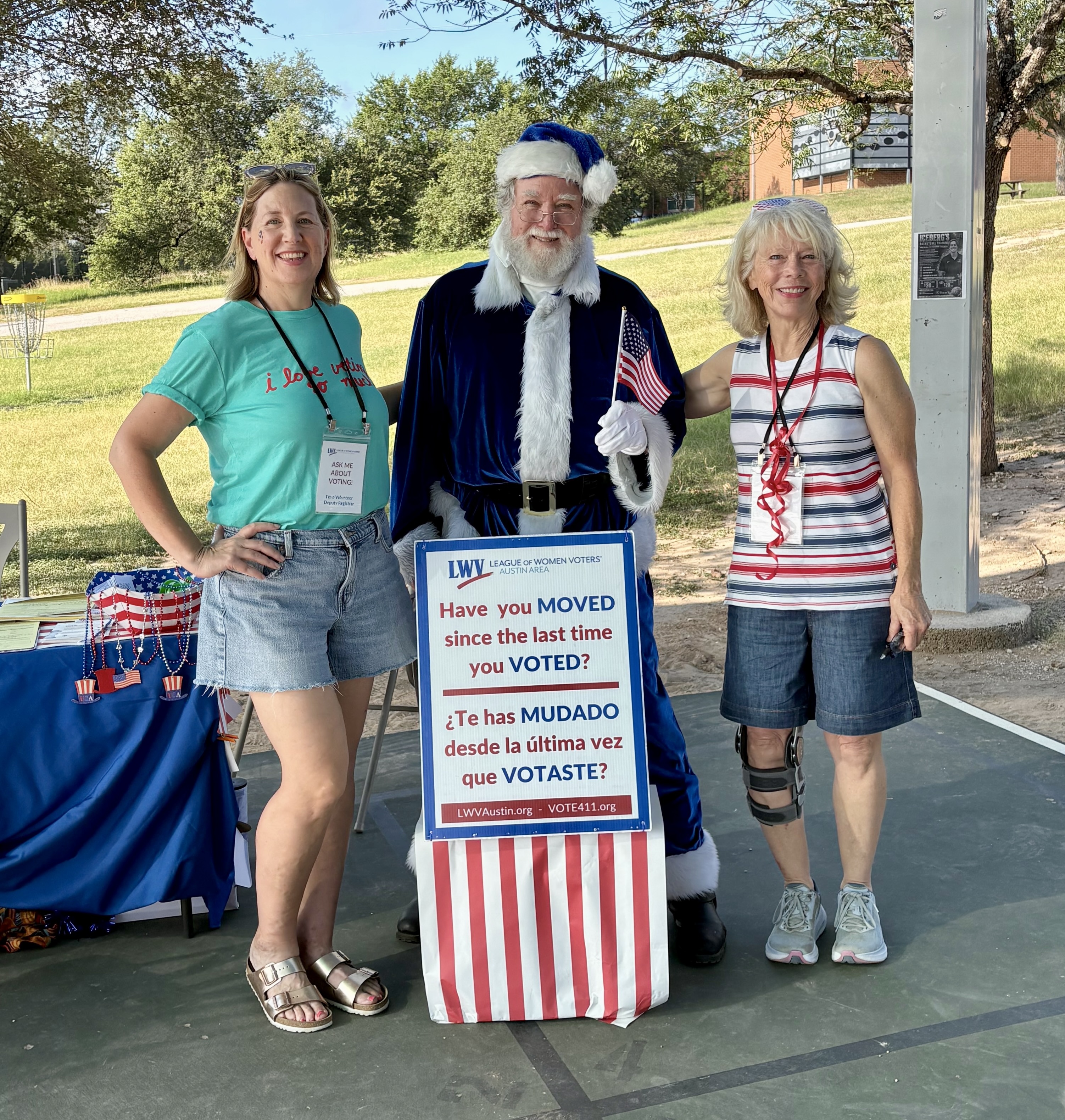 Santa with LWV in July