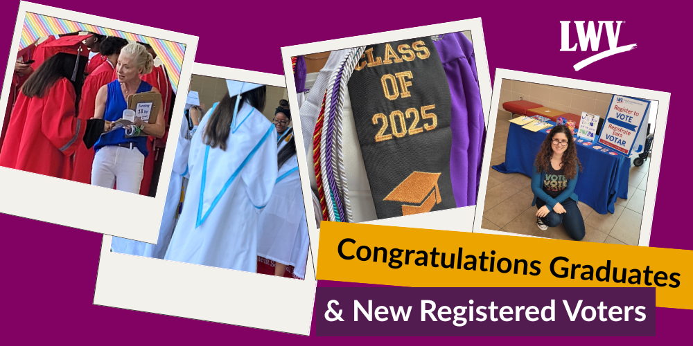 Voter Registration at graduation