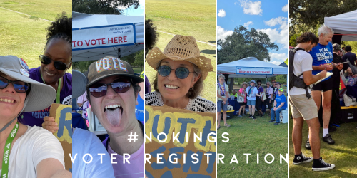 Voter Registration at No Kings The weekly voter