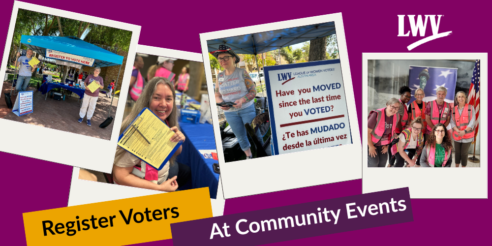 Voter registration at community events