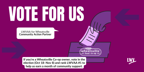 Vote For us. Wheatsville community action partner