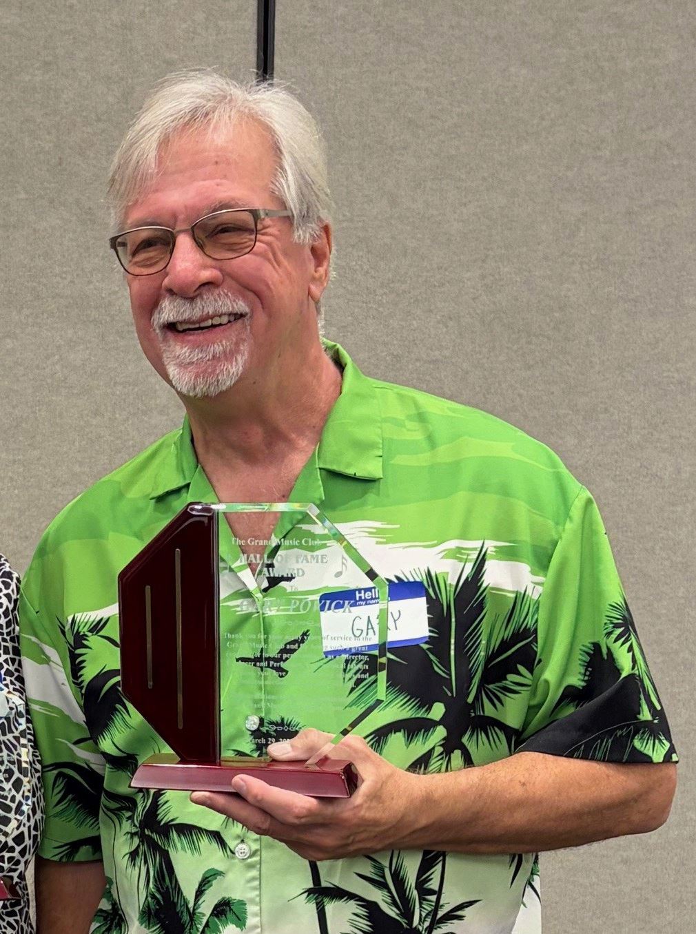Gary Povick with Hall of Fame Award