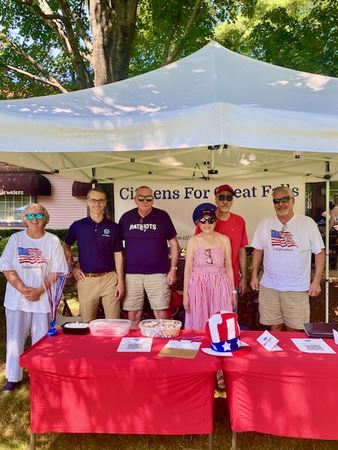 U.S. Rep. James Walkinshaw with the CFGF team at the July 4 celebration