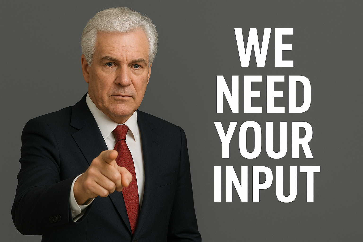 We Need Your Input