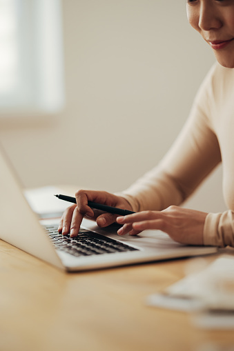 typing laptop
