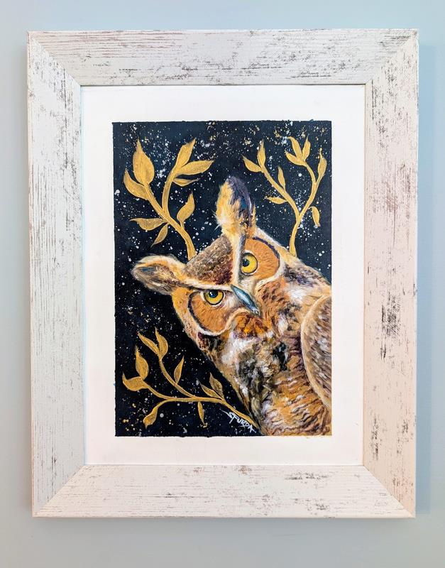 'Hoot McKaig' a painting raffle by Sharon Furda