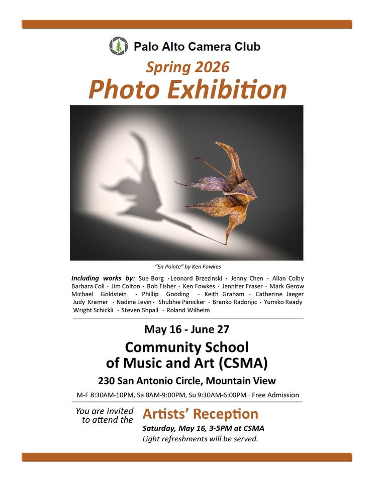 Flyer for PACC Spring 2026 Exhibition at CSMA