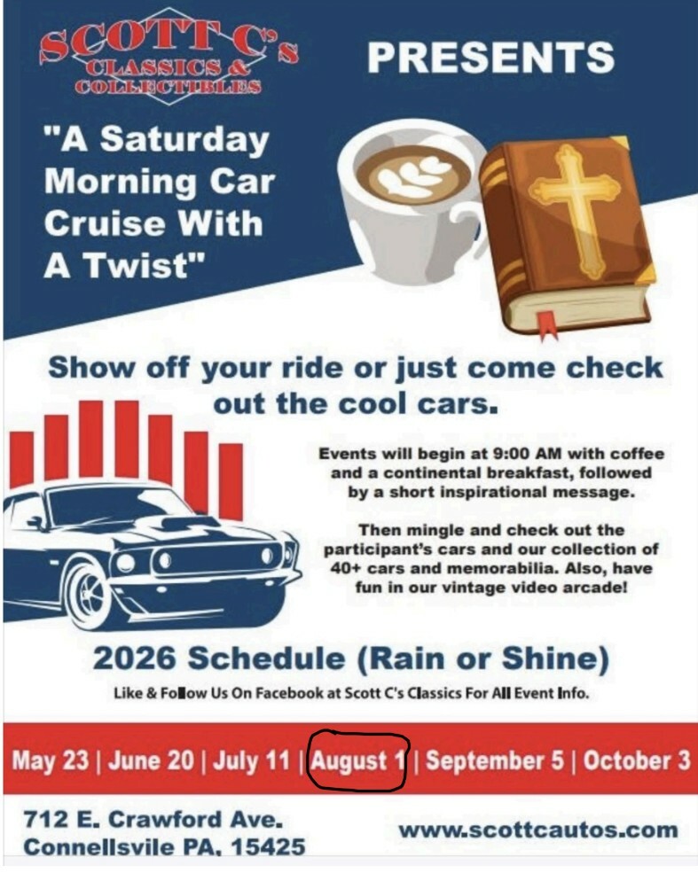 2026 Scott C Saturday Morning Car Cruise with a Twist