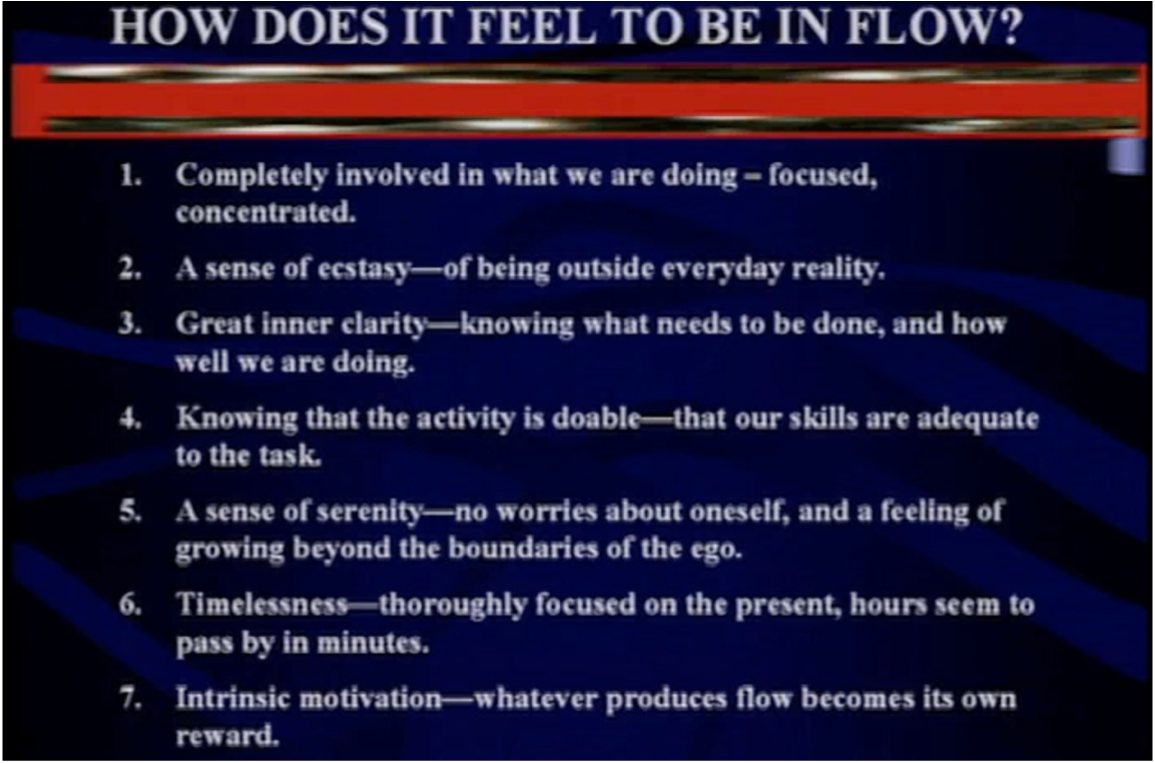 How Does It Feel to Be in Flow?