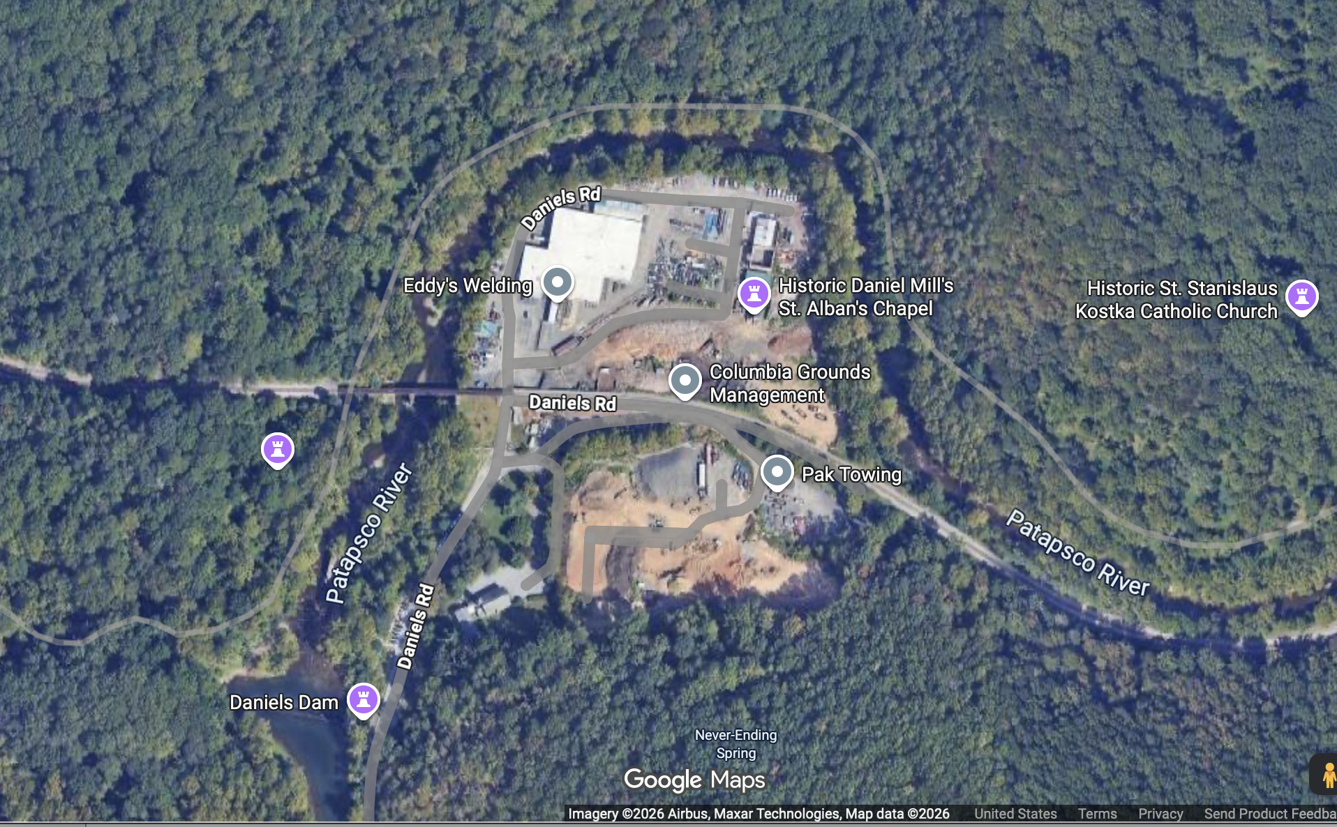 Google Maps - Daniels MD