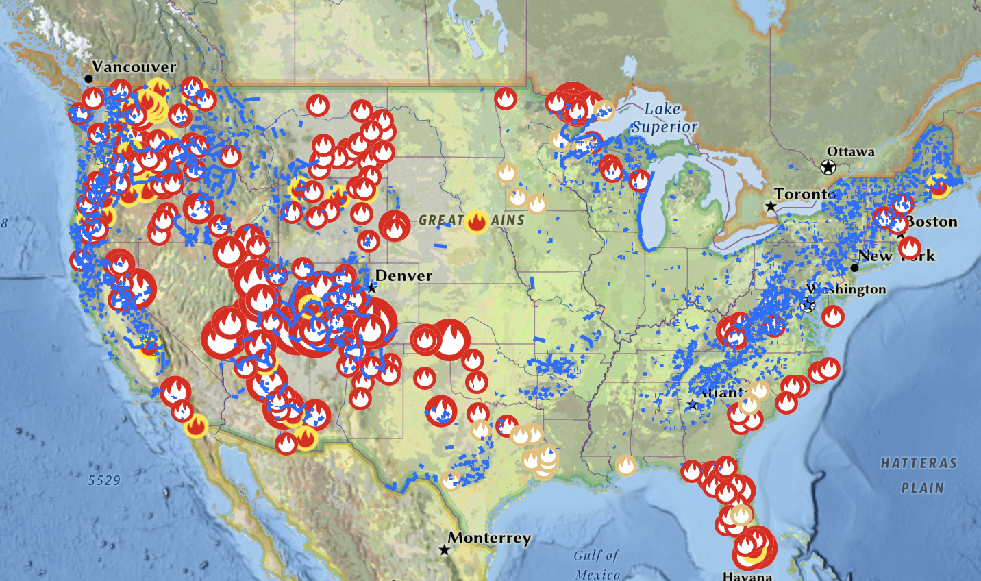 AW Wildfire Map