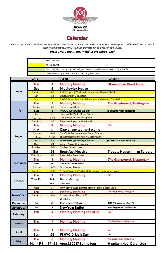 Area 22 Calendar Jun 26 onwards