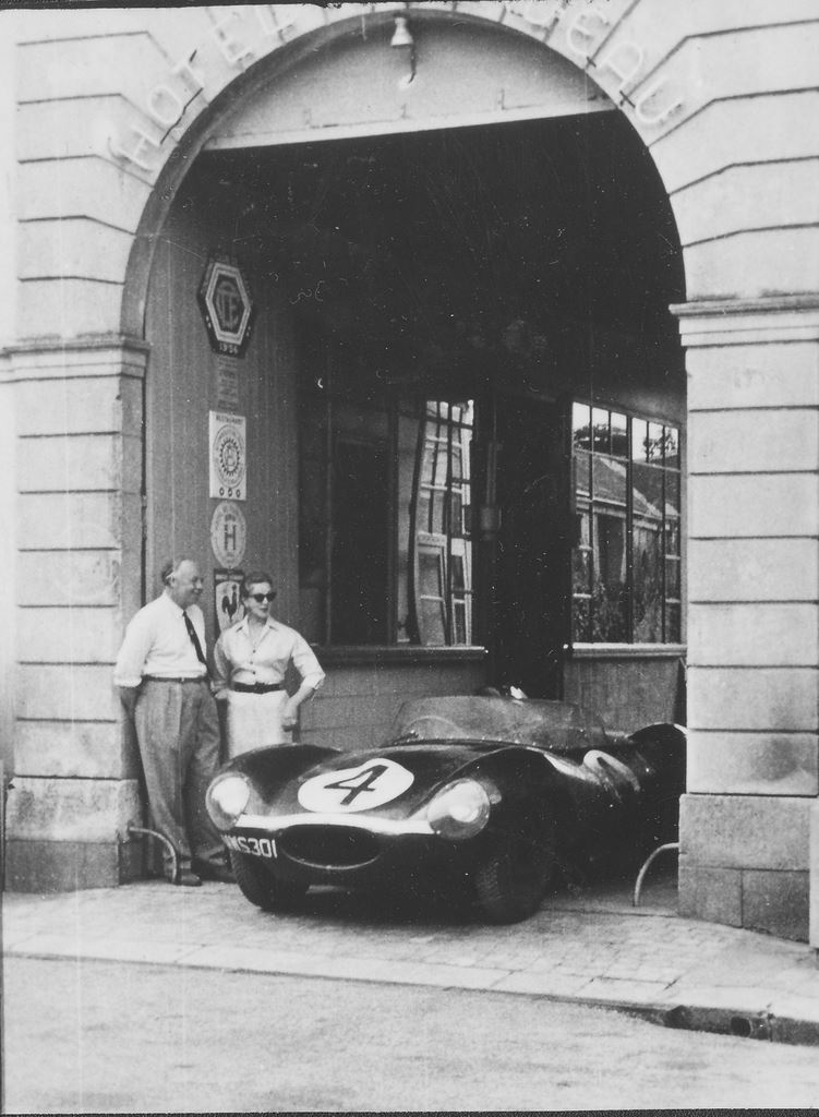 David Murray outside the hotel Ricordeau that he used every year they competed at Le Mans. This pict