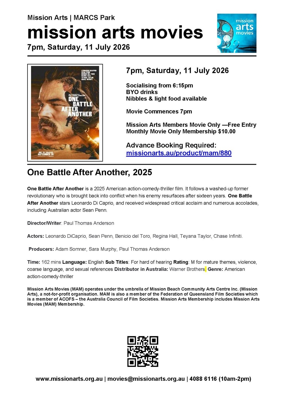 Mission Arts Movies - One Battle After Another