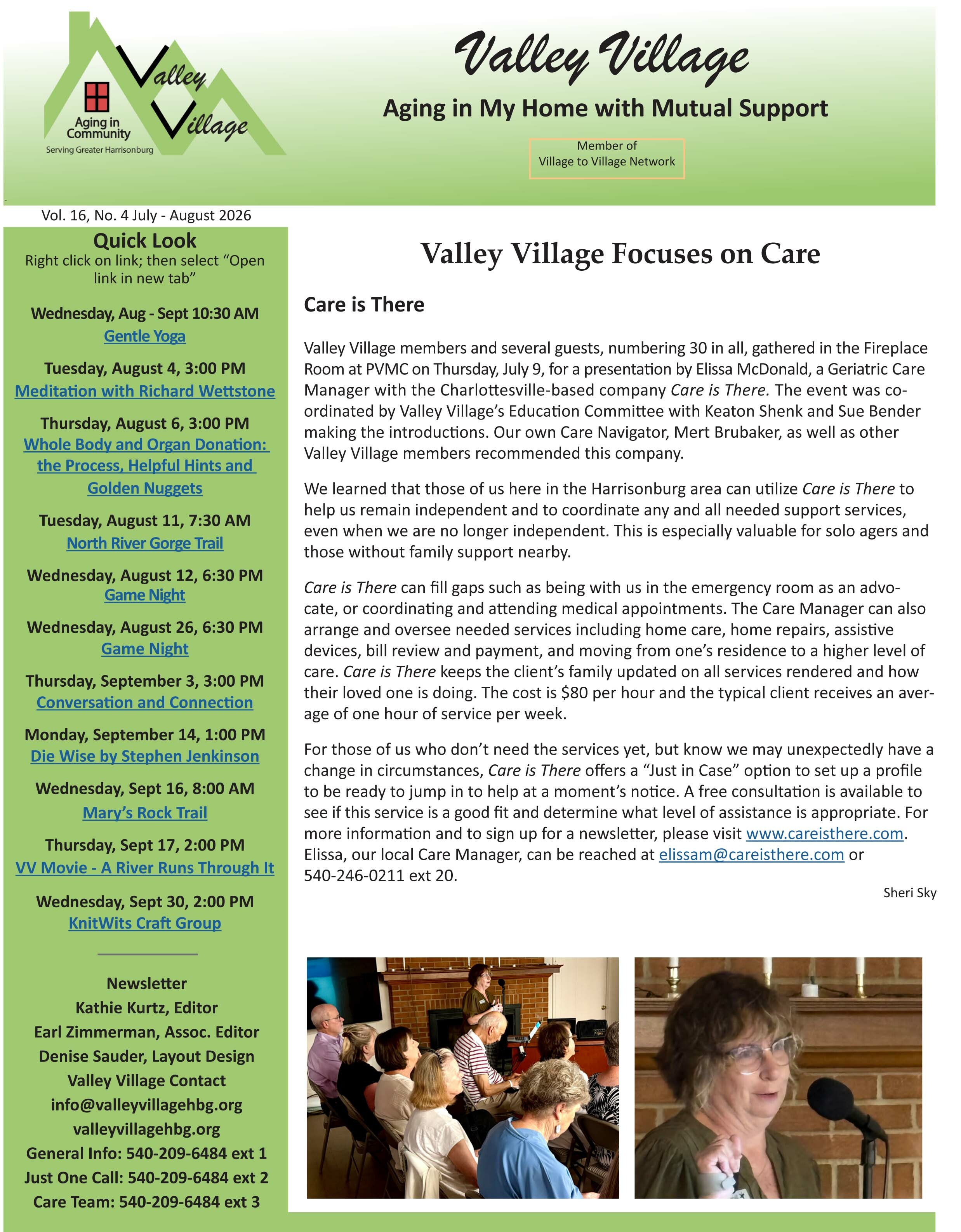 2026 July August Newsletter