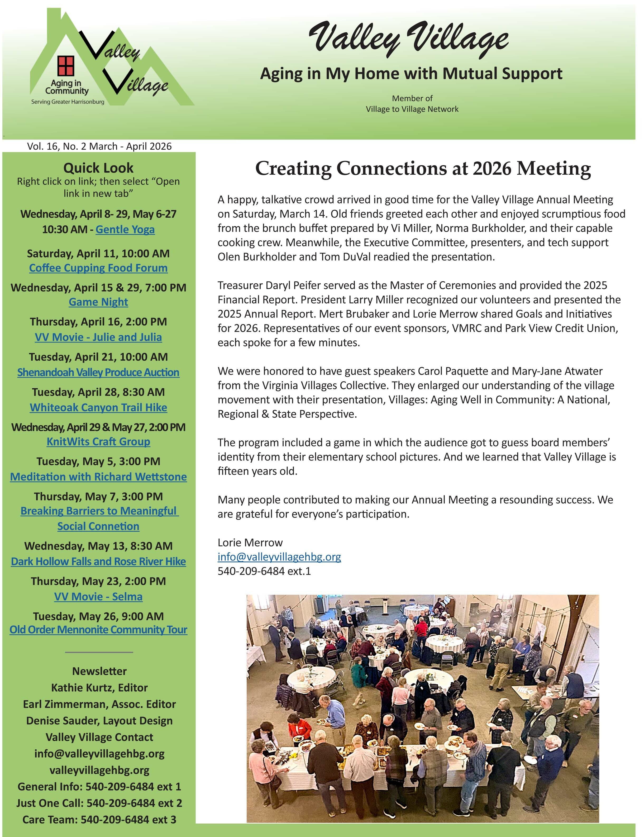 2026 March April Newsletter