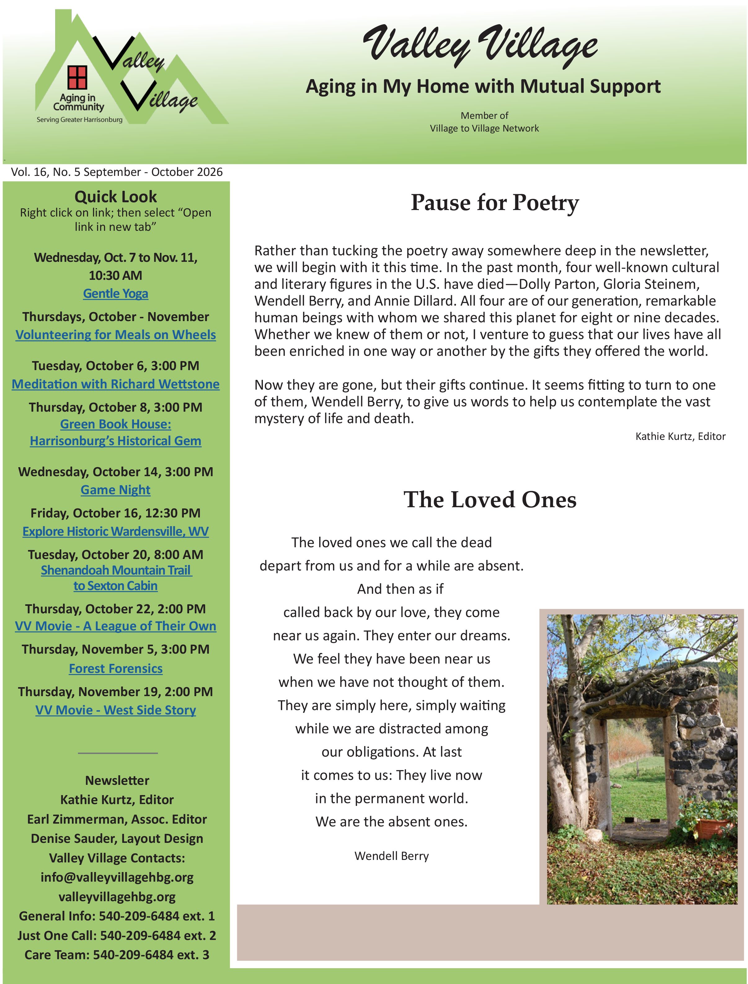 2026 Sept-Oct Newsletter