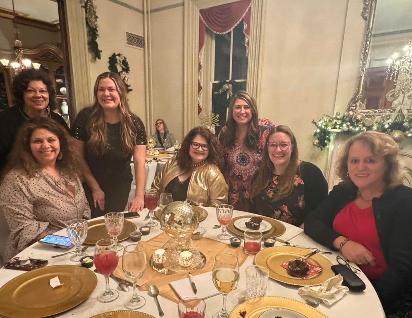 Members at WE-CI holiday party