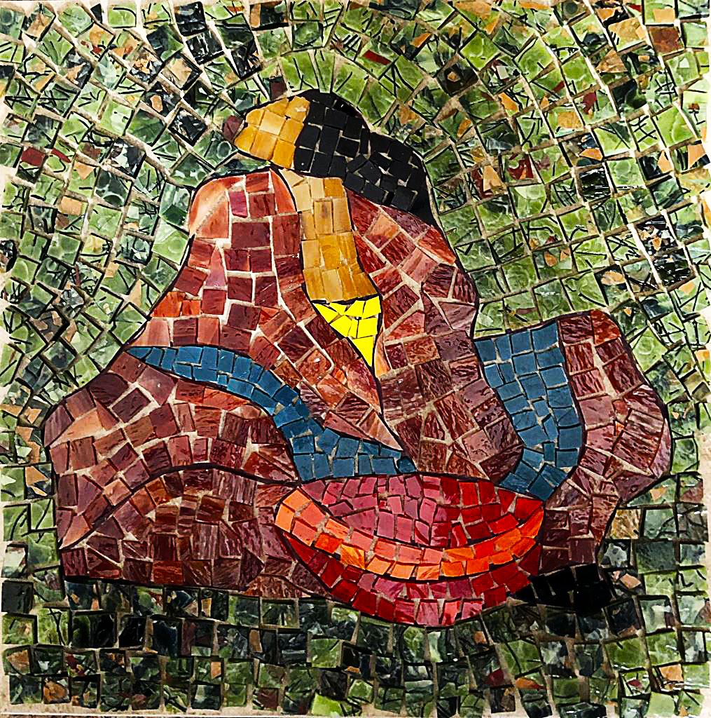 Native American Woman Mosaic by Denna Grundman O