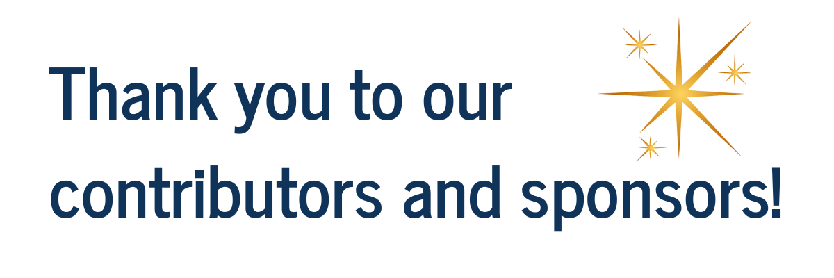 Thank you to our contributors and sponsors