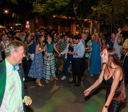 People enjoying the Evening on Astor event