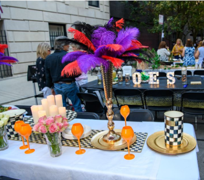 An image of decorated tables